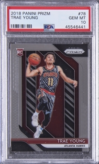 2018-19 Panini Prizm #78 Trae Young Rookie Card - PSA GEM MT 10